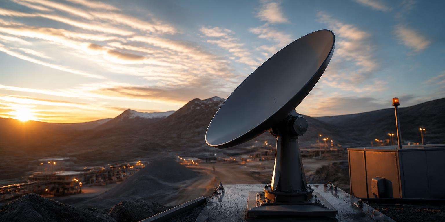Terminal satelital Star Go en instalación industrial remota